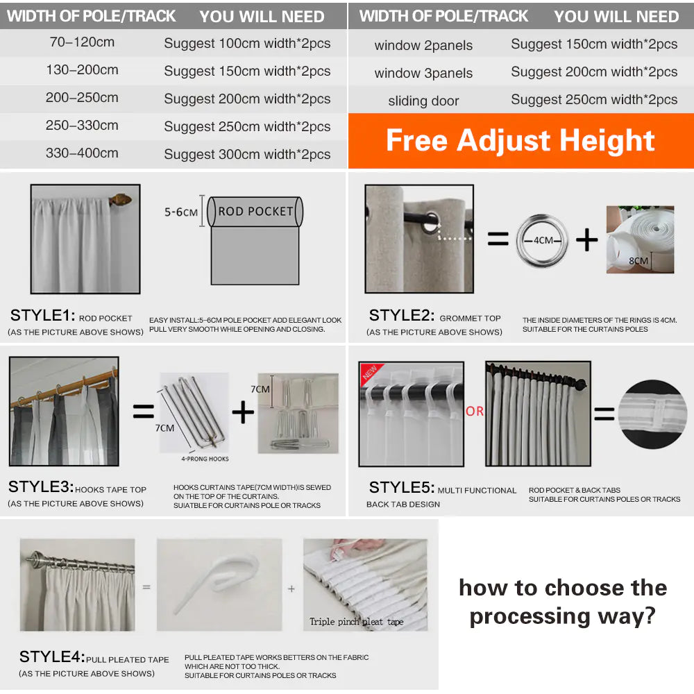 Tulle Texture White Curtains