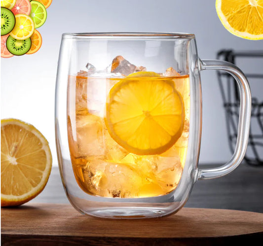 High Borosilicate Double-Wall Glass Cup