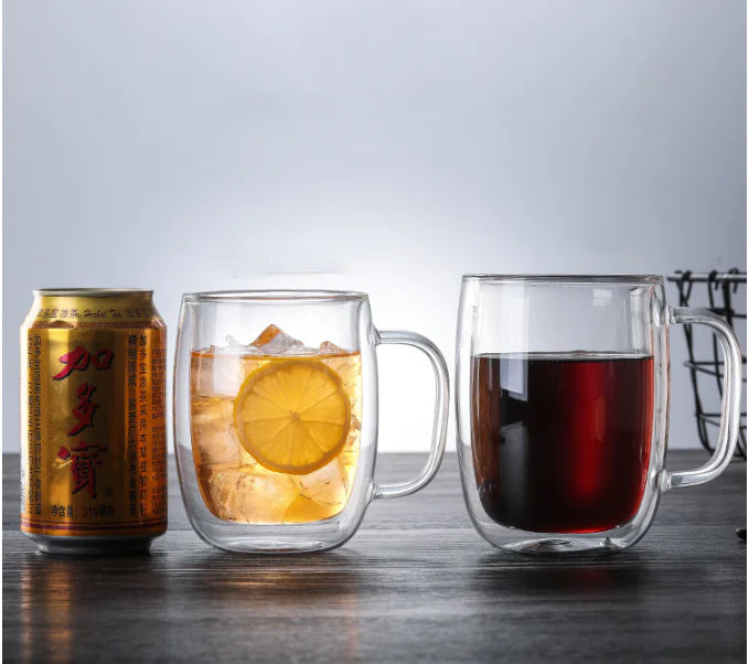 High Borosilicate Double-Wall Glass Cup