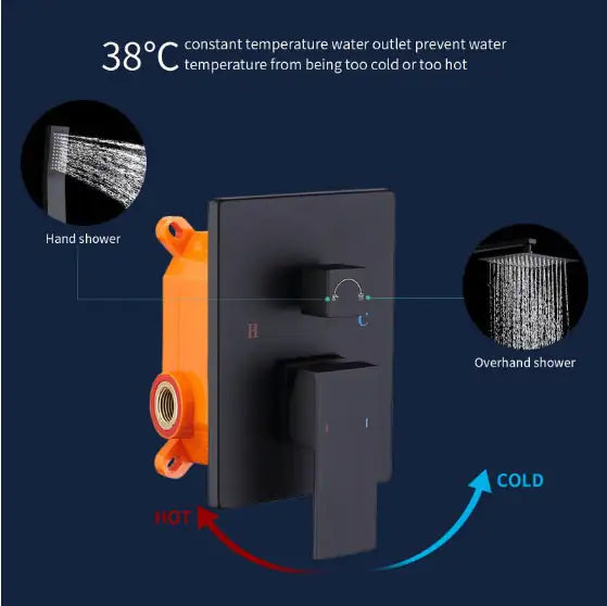 Shower System Shower Mixer Combo Set Wall-mounted