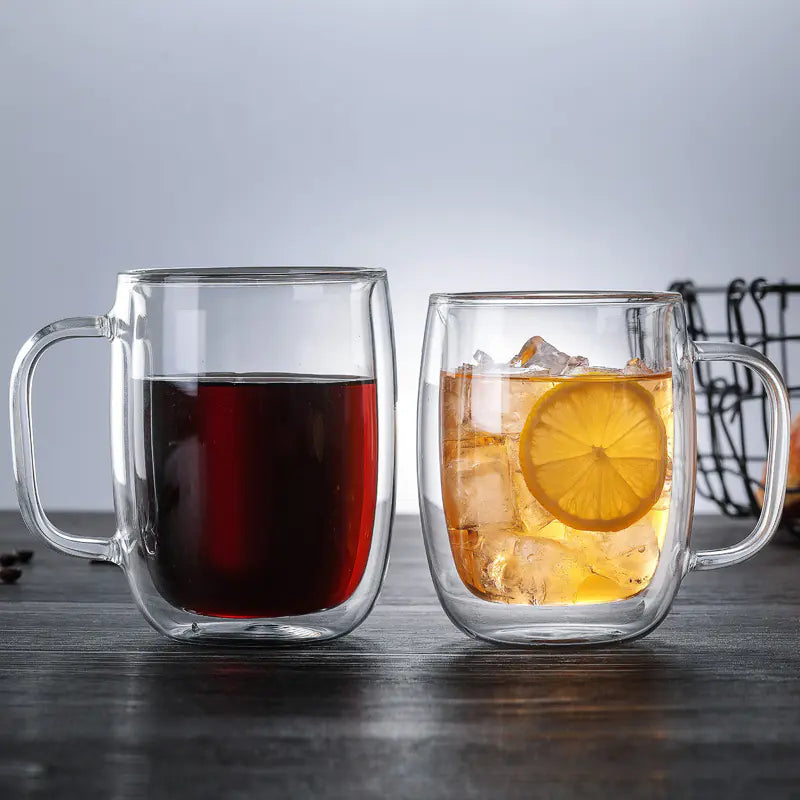 High Borosilicate Double-Wall Glass Cup