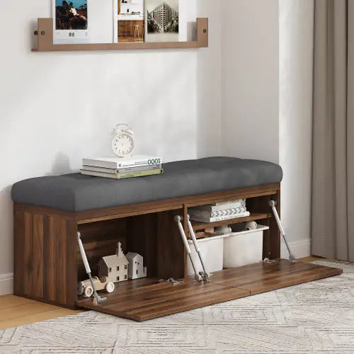 49-inch Storage Shelves, Locker Storage, Footstool