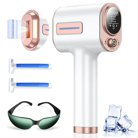 VivaEase Laser Hair Removal 999900+ Flashes IPL Hair Removal Device for Women and Men Ice-Cooling Painless Laser Hair Removal At-Home Hair Remover for Armpits Back Facial Legs Arms Bikini Line