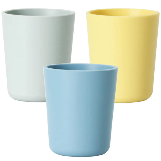 Youngever 3 Pack Silicone Kids Cups 4 Ounce Silicone Kids Drinking Cups Unbreakable Toddler Cups