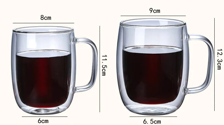 High Borosilicate Double-Wall Glass Cup
