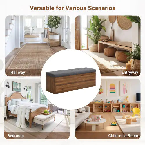 49-inch Storage Shelves, Locker Storage, Footstool
